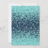 Invitation Marine Mint Diamonds mariage Aqua cristal vert (Dos)