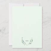 Invitation Marine & Mint Green avec cadre géométrique (Dos)