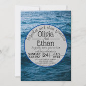Invitation marine moderne bleu marine (Devant)