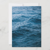 Invitation marine moderne bleu marine (Dos)