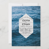 Invitation marine moderne bleu marine (Devant)