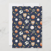 Invitation Marine moderne Blue Sports anniversaire Boys (Dos)