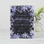 Invitation Marine moderne Blue Winter Wonderland Noir (Debout devant)
