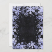 Invitation Marine moderne Blue Winter Wonderland Noir (Dos)