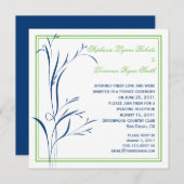 Invitation Marine moderne chic et perruques vertes (Devant / Derrière)