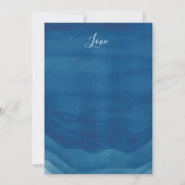 Invitation Marine, moderne Watercolor Waves Mariage (Dos)