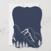 Invitation Marine Mountains Pine Tree Mariage extérieur (Dos)