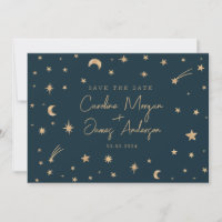 Marine Mystical Gold Stars Mariage d'astronomie de