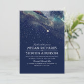 Invitation Marine Night Gold Shooting Star Mariage élégant (Debout devant)