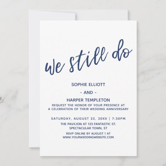 Invitation Marine Nous faisons encore de l'écriture manuscrit (Devant)