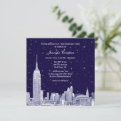 Invitation Marine NYC Skyline Etch Starry do-it-yourself BG S (Debout devant)
