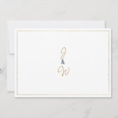 Invitation Marine or vintage calligraphie Merci (Dos)