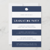 Invitation Marine | Partie de graduation en bande découpée (Devant)