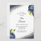 Invitation Marine Peony Citrus peint Floral Brunch & Bubbly (Devant)