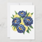 Invitation Marine Peony Citrus peint Floral Couples Douche (Dos)