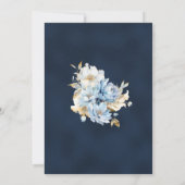Invitation Marine profonde et Mariage bleu glace (Dos)