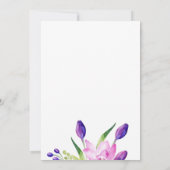 Invitation Marine prune élégant floral fête de Thanksgiving d (Dos)