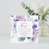 Invitation Marine Purple Mauve Pansy Viola Floral Fête des ma (Debout devant)