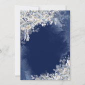 Invitation Marine Robe Bleue fille, Fleurs Bleues Quinceanera (Dos)