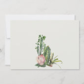 INVITATION MARINE ROSE FLORALE CACTI FAUNA MARIAGE DE COULEUR (Dos)
