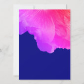 Invitation Marine rose Florale Cute blanche bleue Cute blanch (Dos)