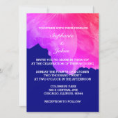 Invitation Marine rose Florale Cute blanche bleue Cute blanch (Devant)