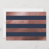 Invitation Marine & Rose Gold Script Surprise Party Invitatio (Dos)