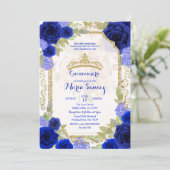 Invitation Marine Rose Mexicaine fille Charra Mis Quince (Debout devant)