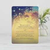 Invitation Marine Rustic String Lights Tree Engagement Party (Debout devant)