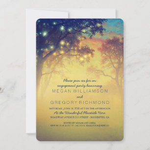 Invitation Marine Rustic String Lights Tree Engagement Party