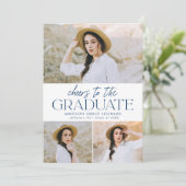 Invitation Marine | Salutations à la Grad Photo Graduation Pa (Debout devant)