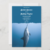 Invitation Marine sous la Fête des mariées côtière des dauphi (Devant)