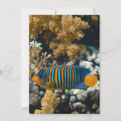 Invitation Marine Sous La Mer Fish Reef Plage Côtière Mariage (Dos)