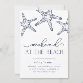 Invitation Marine Starfish | Week-end à l'invitation de plage (Devant)