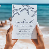 Invitation Marine Starfish | Week-end à l'invitation de plage