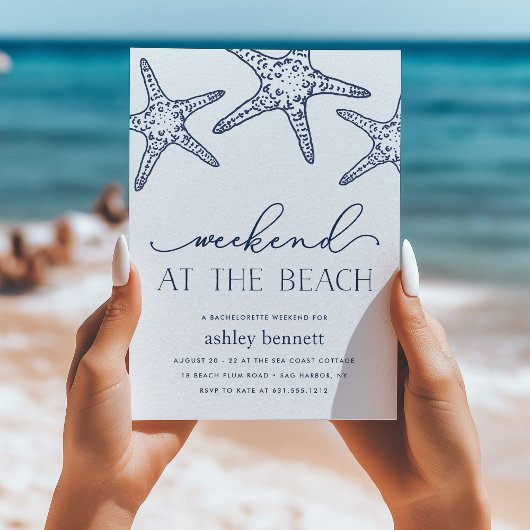 Invitation Marine Starfish | Week-end à l'invitation de plage