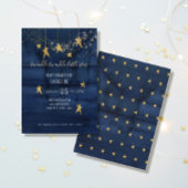 Invitation Marine Twinkle Little Star Gold Baby shower garçon