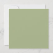INVITATION MARINE VERT EUCALYPTUS FOLIAGE MARIAGE DE COULEUR  (Dos)