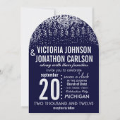 Invitation Marine Votre Photo Confetti ModernTypographie (Devant)