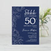 Invitation Marine White Surprise 50e anniversaire (Debout devant)