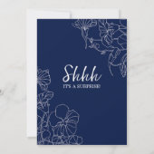 Invitation Marine White Surprise 80e anniversaire (Dos)