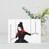 Invitation marionnette de cabaret (Debout devant)