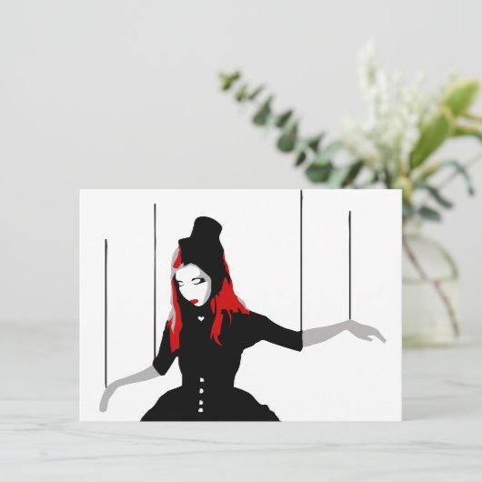 Invitation marionnette de cabaret (Debout devant)