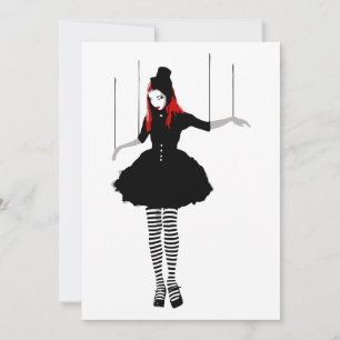 Invitation marionnette de cabaret