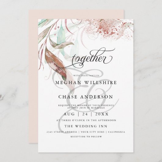 INVITATION MARITIME | Vaporisateur de feuillage d' (Devant / Derrière)