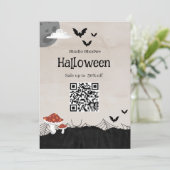Invitation Marketing de vente Halloween beige (Debout devant)