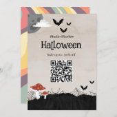 Invitation Marketing de vente Halloween beige (Devant / Derrière)