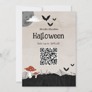 Invitation Marketing de vente Halloween beige
