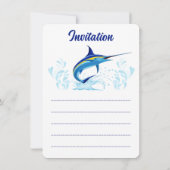 Invitation Marlin Bleu Jaillissant de l'Océan (Dos)