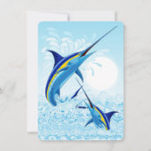 Invitation Marlin Bleu Jaillissant de l'Océan (Devant)